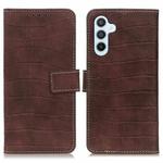 For Samsung Galaxy A05s 4G Magnetic Crocodile Texture Leather Phone Case(Brown)
