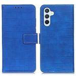 For Samsung Galaxy S24 Magnetic Crocodile Texture Leather Phone Case(Blue)