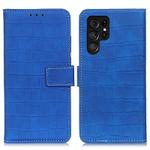 For Samsung Galaxy S24 Ultra Magnetic Crocodile Texture Leather Phone Case(Blue)