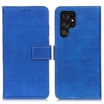 For Samsung Galaxy S24 Ultra Magnetic Crocodile Texture Leather Phone Case(Blue)