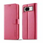 For Google Pixel 8 LC.IMEEKE Calf Texture Flip Leather Phone Case(Red)