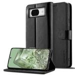For Google Pixel 8a LC.IMEEKE Calf Texture Flip Leather Phone Case(Black)