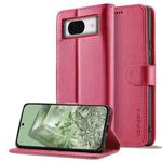 For Google Pixel 8a LC.IMEEKE Calf Texture Flip Leather Phone Case(Red)