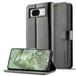 For Google Pixel 8a LC.IMEEKE Calf Texture Flip Leather Phone Case(Grey)