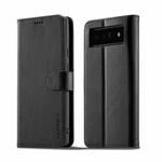 For Google Pixel 6a LC.IMEEKE Calf Texture Flip Leather Phone Case(Black)
