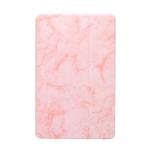 For Huawei MatePad 10.4 inch (2020) Marble Texture Pattern Horizontal Flip Leather Case, with Three-folding Holder & Sleep / Wake-up Function(Pink)