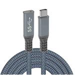 0.5m USB-C / Type-C Straight Male to Female 10Gbps Extension Cable(Grey)