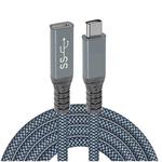 1m USB-C / Type-C Straight Male to Female 10Gbps Extension Cable(Grey)