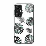 For Infinix Hot 20S Colorful Painted Glass Phone Case(Banana Leaf)