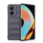 For Realme 10 Pro+ 5G Magic Shield TPU + Flannel Phone Case(Dark Grey)