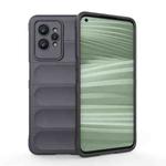 For Realme GT2 Pro Magic Shield TPU + Flannel Phone Case(Dark Grey)