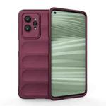 For Realme GT2 Pro Magic Shield TPU + Flannel Phone Case(Wine Red)