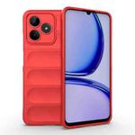 For Realme C53 4G Magic Shield TPU + Flannel Phone Case(Red)