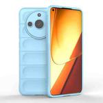 For Realme 11 5G Magic Shield TPU + Flannel Phone Case(Light Blue)