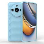 For Realme 11 Pro 5G/11 Pro+ 5G Magic Shield TPU + Flannel Phone Case(Light Blue)