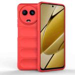 For Realme 11 5G Global Magic Shield TPU + Flannel Phone Case(Red)