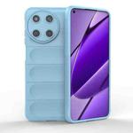 For Realme 11 4G Global Magic Shield TPU + Flannel Phone Case(Light Blue)
