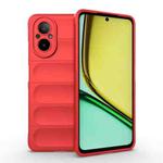 For Realme C67 4G Global Magic Shield TPU + Flannel Phone Case(Red)