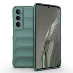 For Realme C65 4G Global Magic Shield TPU + Flannel Phone Case(Dark Green)