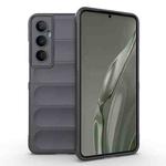 For Realme C65 4G Global Magic Shield TPU + Flannel Phone Case(Dark Grey)