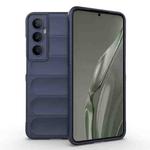 For Realme C65 4G Global Magic Shield TPU + Flannel Phone Case(Dark Blue)