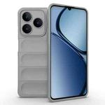 For Realme C63 4G Global Magic Shield TPU + Flannel Phone Case(Grey)