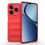 For Realme Narzo N63  4G Global Magic Shield TPU + Flannel Phone Case(Red)