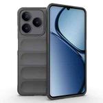 For Realme Narzo N63  4G Global Magic Shield TPU + Flannel Phone Case(Dark Grey)