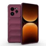 For Realme GT 7 Pro 5G Magic Shield TPU + Flannel Phone Case(Wine Red)