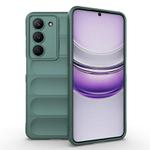 For Realme V60 Pro / 14x 5G Global Magic Shield TPU + Flannel Phone Case(Dark Green)