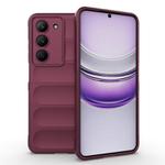 For Realme V60 Pro / 14x 5G Global Magic Shield TPU + Flannel Phone Case(Wine Red)