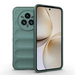 For Realme 14 Pro+ 5G Magic Shield TPU + Flannel Phone Case(Dark Green)