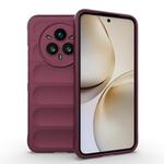 For Realme 14 Pro+ 5G Magic Shield TPU + Flannel Phone Case(Wine Red)