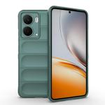 For Realme P3 5G Global Magic Shield TPU + Flannel Phone Case(Dark Green)