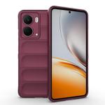 For Realme P3 5G Global Magic Shield TPU + Flannel Phone Case(Wine Red)