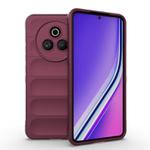 For Realme P3 Pro 5G Global Magic Shield TPU + Flannel Phone Case(Wine Red)