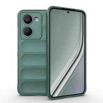 For Realme P3 Ultra 5G India Magic Shield TPU + Flannel Phone Case(Dark Green)
