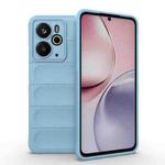 For Realme 14 5G Global Magic Shield TPU + Flannel Phone Case(Light Blue)