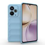 For Realme 14T 5G Global Magic Shield TPU + Flannel Phone Case(Light Blue)