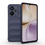 For Realme 14T 5G Global Magic Shield TPU + Flannel Phone Case(Dark Blue)
