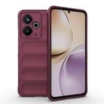 For Realme 14T 5G Global Magic Shield TPU + Flannel Phone Case(Wine Red)