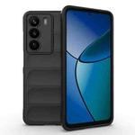 For Realme C73 5G Global / Narzo 80 Lite Magic Shield TPU + Flannel Phone Case(Black)