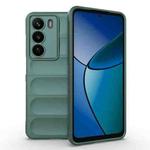 For Realme C73 5G Global / Narzo 80 Lite Magic Shield TPU + Flannel Phone Case(Dark Green)