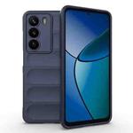 For Realme C73 5G Global / Narzo 80 Lite Magic Shield TPU + Flannel Phone Case(Dark Blue)