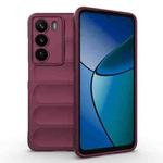 For Realme C73 5G Global / Narzo 80 Lite Magic Shield TPU + Flannel Phone Case(Wine Red)