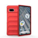 For Google Pixel 7a Magic Shield TPU + Flannel Phone Case(Red)