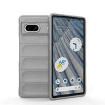 For Google Pixel 7a Magic Shield TPU + Flannel Phone Case(Grey)