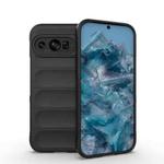 For Google Pixel 9 Pro 5G Magic Shield TPU + Flannel Phone Case(Black)