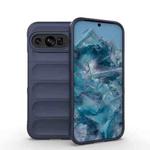 For Google Pixel 9 Pro 5G Magic Shield TPU + Flannel Phone Case(Dark Blue)