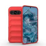 For Google Pixel 9 5G Global Magic Shield TPU + Flannel Phone Case(Red)